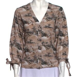 Cara Cara Blouse Hawaiian Beige Aloha - Size S - 3/4
Sleeves